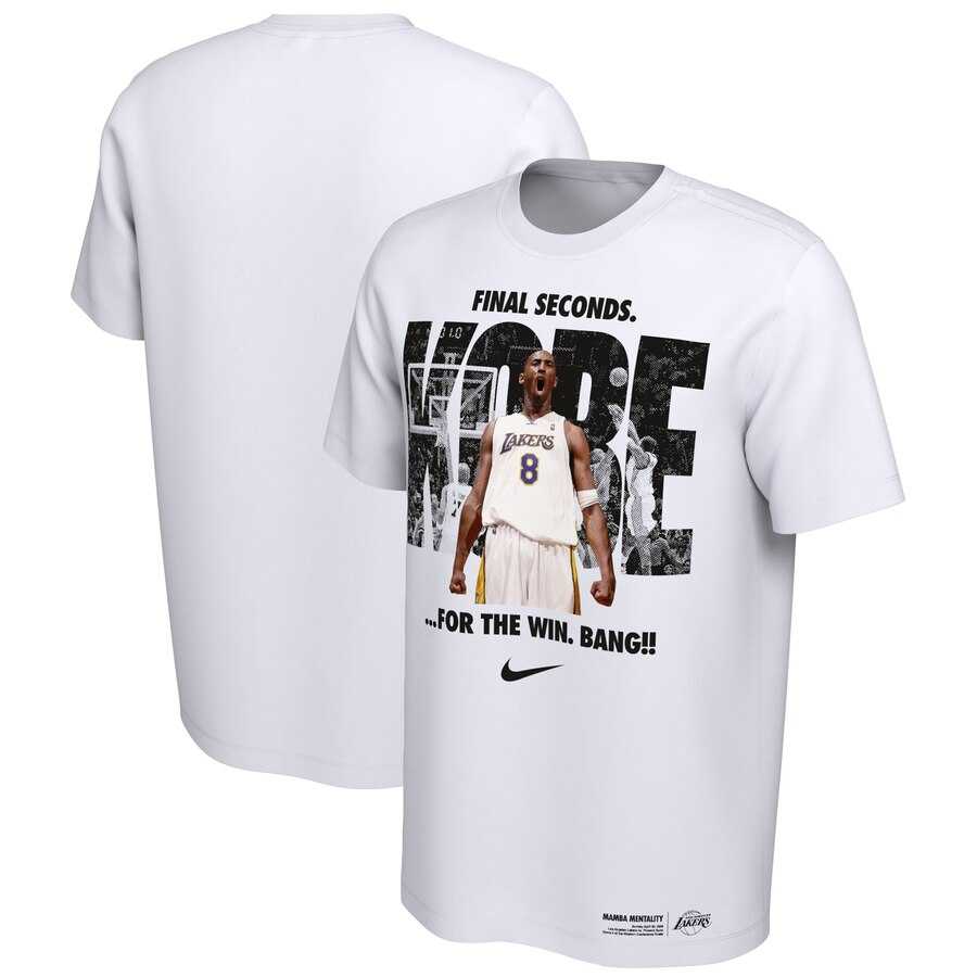 Los Angeles Lakers Kobe Bryant Nike Mamba Day T-Shirt White,We sell and wholesale Los Angeles Lakers Kobe Bryant Nike Mamba Day T-Shirt White on line form chian!